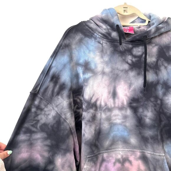 ONE TEASPOON Tie Dye‎ Oversized Batwing Hoodie Sz Small - Picture 4 of 5